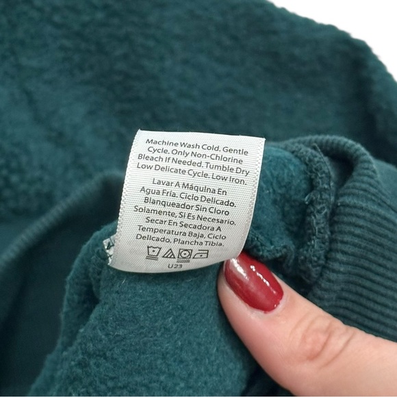 Time and Tru Green Fleece Pullover - Size Large - Picture 4 of 5